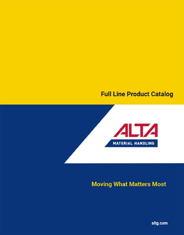 Alta Full Line Product Catalog: New England - Page 1
