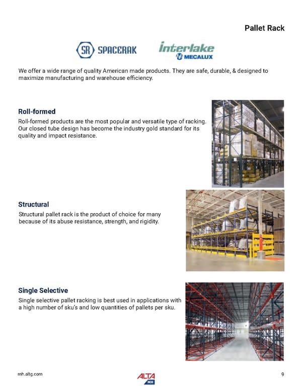 Alta Material Handling Full Line Product Catalog: Midwest - Page 11