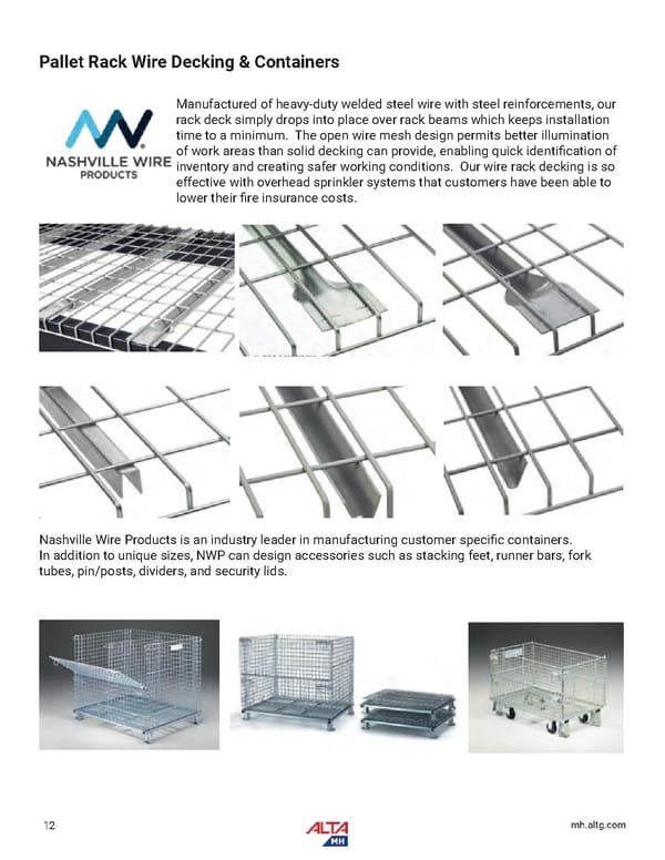 Alta Material Handling Full Line Product Catalog: Midwest - Page 14