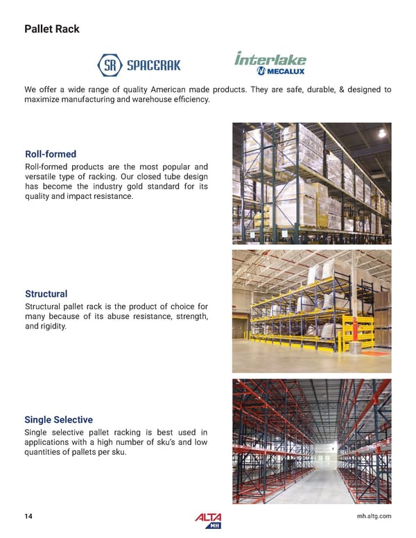 Alta Material Handling Midwest Product Catalog 2024 - Page 16