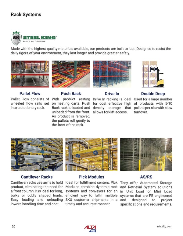 Alta Material Handling New England Product Catalog 2024 - Page 22