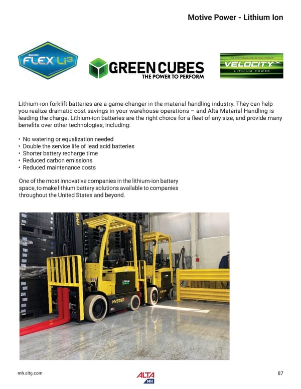 Alta Material Handling New England Product Catalog 2024 - Page 89
