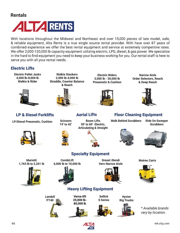 Alta Material Handling New England Product Catalog 2024 - Page 96