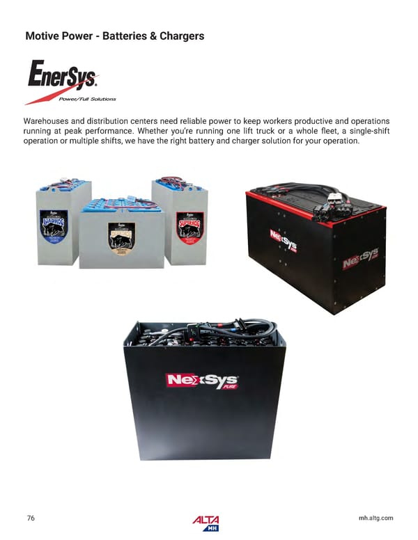 Alta Material Handling Catalog New York Metro 2024 - Page 78