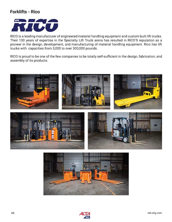 Alta Material Handling Catalog New York Upstate 2024 - Page 46